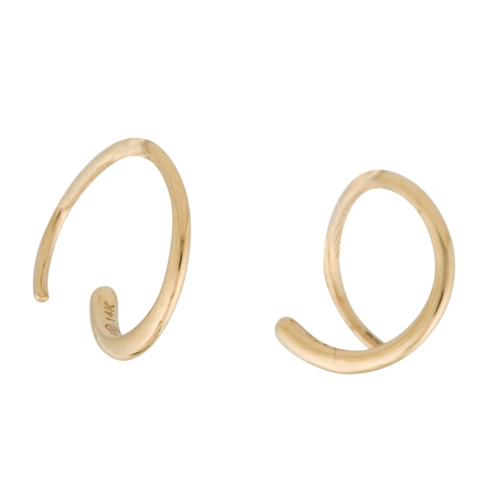 Mejuri 14k Solid Gold Spiral Earrings